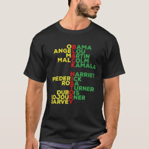 黒人歴史の月のリーダー、男性、女性、男の子 Tシャツ
