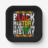 黒人歴史はアメリカの歴史を愛国的に語る ペーパープレート (正面)