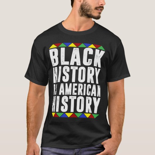 黒人歴史はアメリカの歴史愛国的なアフリカ Tシャツ (正面)