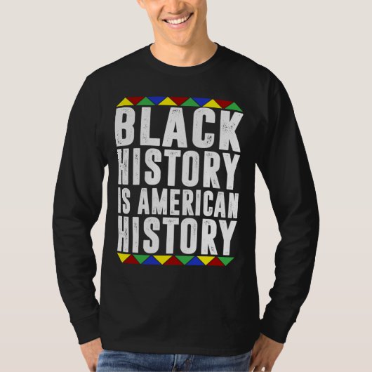 黒人歴史はアメリカの歴史愛国的なアフリカ Tシャツ (正面)
