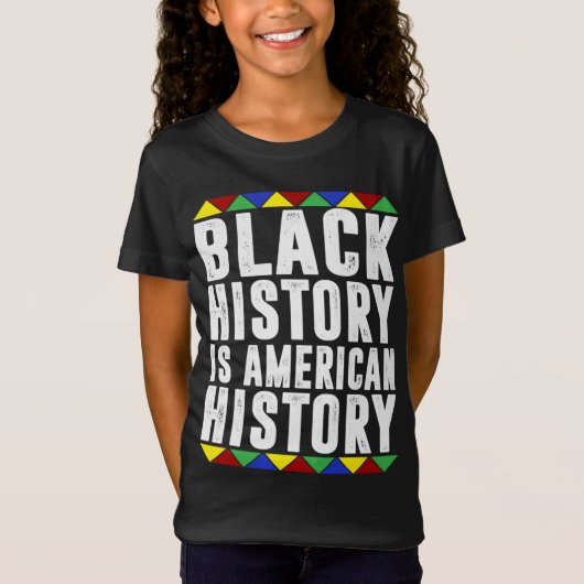 黒人歴史はアメリカの歴史愛国的なアフリカ Tシャツ (正面)