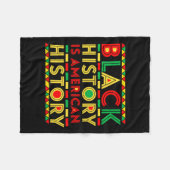 黒人歴史はアメリカ歴史愛国的なアフリカ フリースブランケット (正面(横))