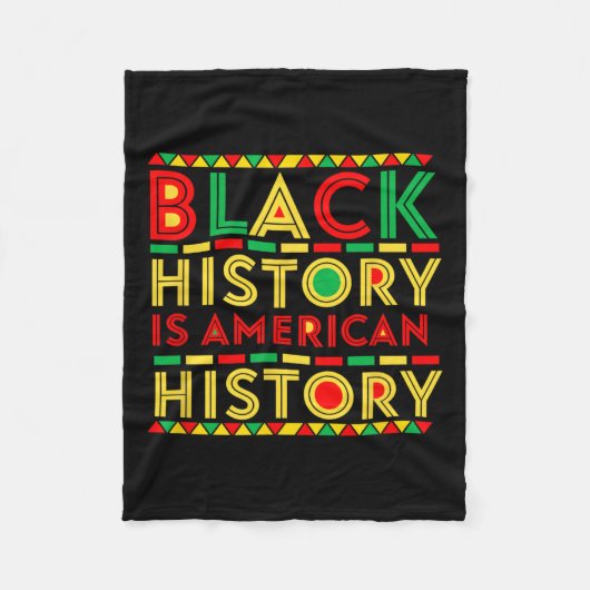 黒人歴史はアメリカ歴史愛国的なアフリカ フリースブランケット (正面)
