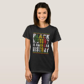 黒人歴史はアメリカ歴史愛国的なアフリカ Tシャツ (正面フル)