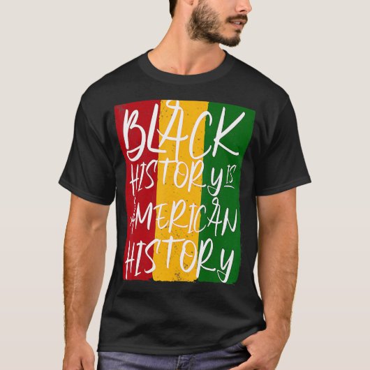 黒人歴史はアメリカ歴史愛国的なアフリカ Tシャツ (正面)
