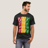 黒人歴史はアメリカ歴史愛国的なアフリカ Tシャツ (正面フル)