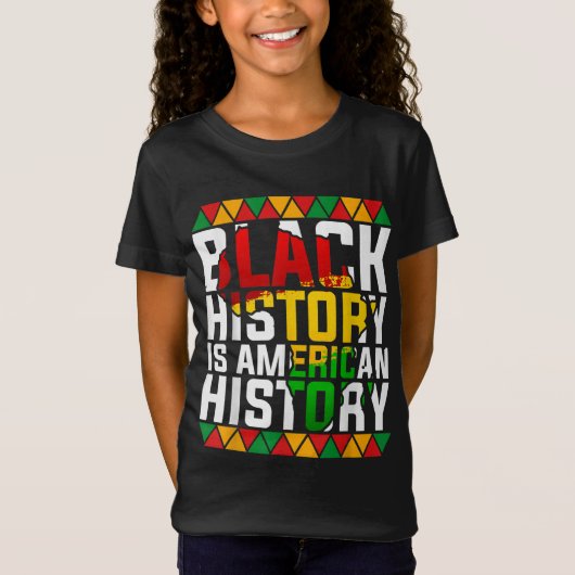黒人歴史はアメリカ歴史愛国的なアフリカ Tシャツ (正面)