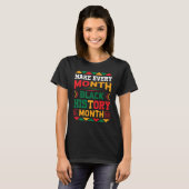 黒人歴史はアメリカ歴史愛国的なアフリカ Tシャツ (正面フル)