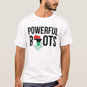 黒人歴史アフリカ系アメリカ人の強力なルーツ贈り物 Tシャツ