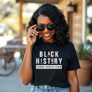 黒人歴史三百六十五レトロ90年代カラフル Tシャツ