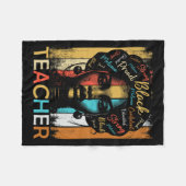 黒人歴史先生アフリカ系アメリカ人女性ダシ フリースブランケット (正面(横))