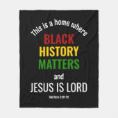 黒人歴史問題クリスチャン フリースブランケット (正面)