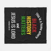 黒人歴史問題クリスチャン フリースブランケット (正面(横))