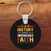 黒人歴史揺るぎない信仰の伝統 キーホルダー (正面)