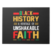 黒人歴史揺るぎない信仰の伝統 ノートパッド (正面)