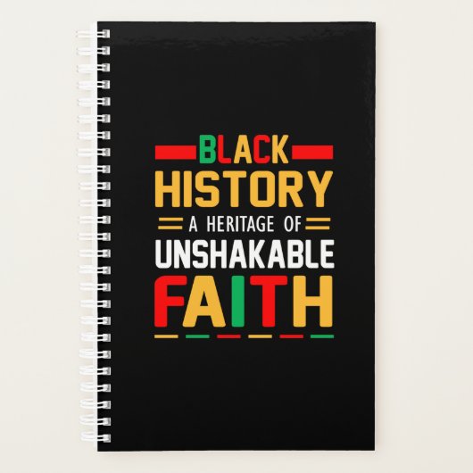 黒人歴史揺るぎない信仰の伝統 プランナー手帳 (正面)