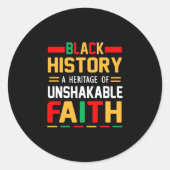 黒人歴史揺るぎない信仰の伝統 ラウンドシール (正面)