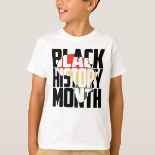 黒人歴史月アフリカ大陸アメリカ人 Tシャツ