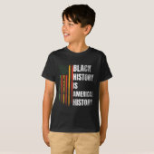 黒人歴史月女性アフリカ系アメリカ国旗Bl Tシャツ (正面フル)