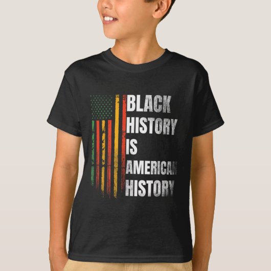 黒人歴史月女性アフリカ系アメリカ国旗Bl Tシャツ (正面)