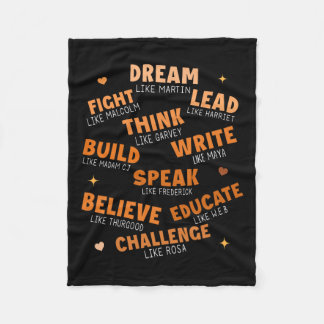 黒人歴史月間の夢 – アフリカの指導者たち フリースブランケット