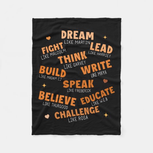 黒人歴史月間の夢 – アフリカの指導者たち フリースブランケット (正面)
