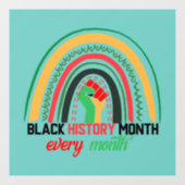 黒人歴史月間の愛国アフリカ ウィンドウサイン (シート)