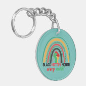 黒人歴史月間の愛国アフリカ キーホルダー (正面左)
