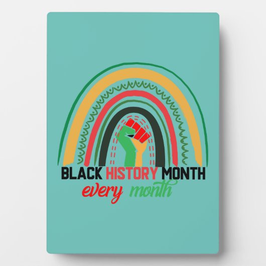 黒人歴史月間の愛国アフリカ フォトプラーク (正面)