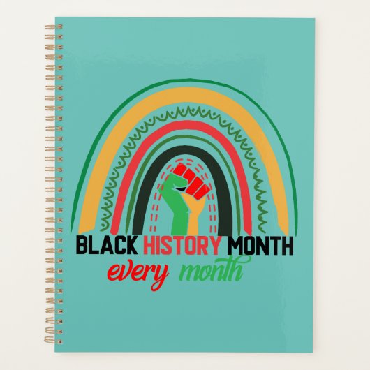 黒人歴史月間の愛国アフリカ プランナー手帳 (正面)