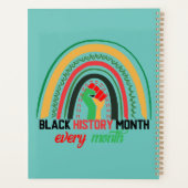 黒人歴史月間の愛国アフリカ プランナー手帳 (裏面)