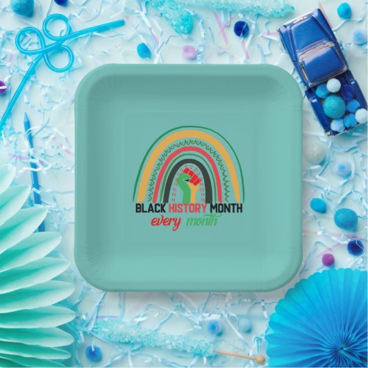 黒人歴史月間の愛国アフリカ ペーパープレート (パーティー)