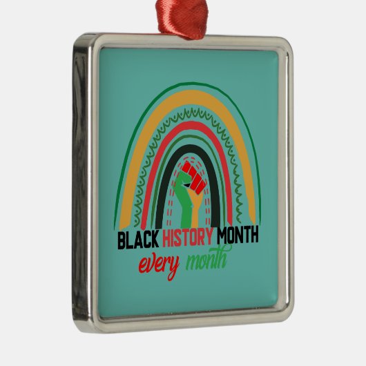 黒人歴史月間の愛国アフリカ メタルオーナメント (右)