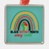 黒人歴史月間の愛国アフリカ メタルオーナメント (正面)