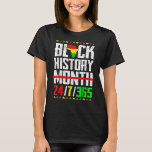 黒人歴史月間アフリカ人女性アフリカプライド Tシャツ