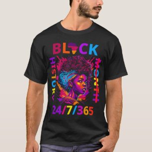 黒人歴史月間アフリカ系アメリカ人が年間を通じて Tシャツ