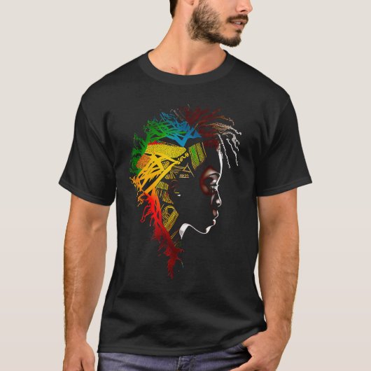 黒人歴史月間アフリカ系アメリカ人の祖先r tシャツ (正面)
