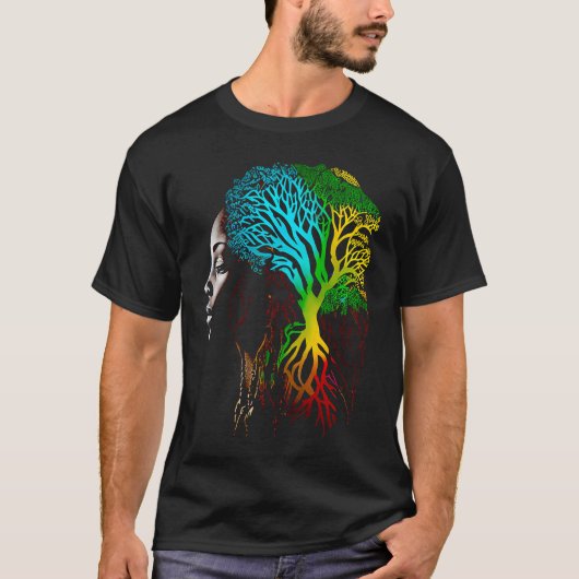 黒人歴史月間アフリカ系アメリカ人の祖先r tシャツ (正面)