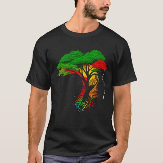 黒人歴史月間アフリカ系アメリカ人の祖先r tシャツ (正面)