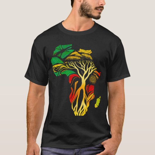 黒人歴史月間アフリカ系アメリカ人の祖先r tシャツ (正面)