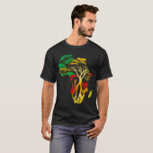 黒人歴史月間アフリカ系アメリカ人の祖先r tシャツ (正面フル)