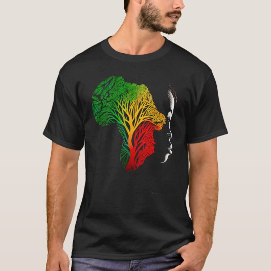 黒人歴史月間アフリカ系アメリカ人の祖先r tシャツ (正面)