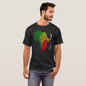 黒人歴史月間アフリカ系アメリカ人の祖先r tシャツ (正面フル)