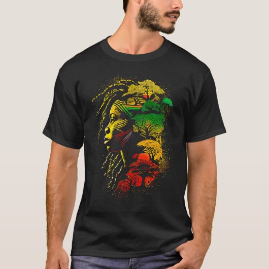 黒人歴史月間アフリカ系アメリカ人の祖先r tシャツ (正面)