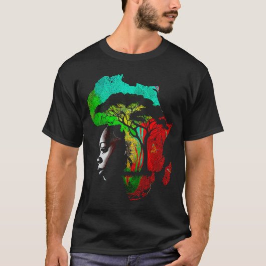 黒人歴史月間アフリカ系アメリカ人の祖先r tシャツ (正面)