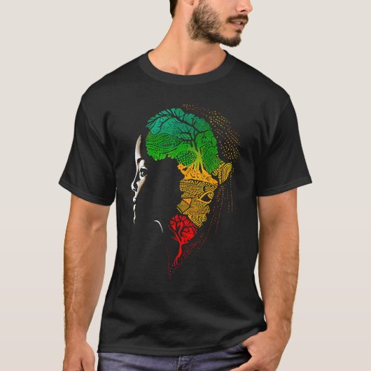黒人歴史月間アフリカ系アメリカ人の祖先r tシャツ (正面)