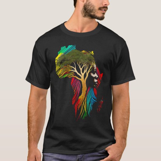 黒人歴史月間アフリカ系アメリカ人の祖先r tシャツ (正面)