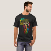 黒人歴史月間アフリカ系アメリカ人の祖先r tシャツ (正面フル)