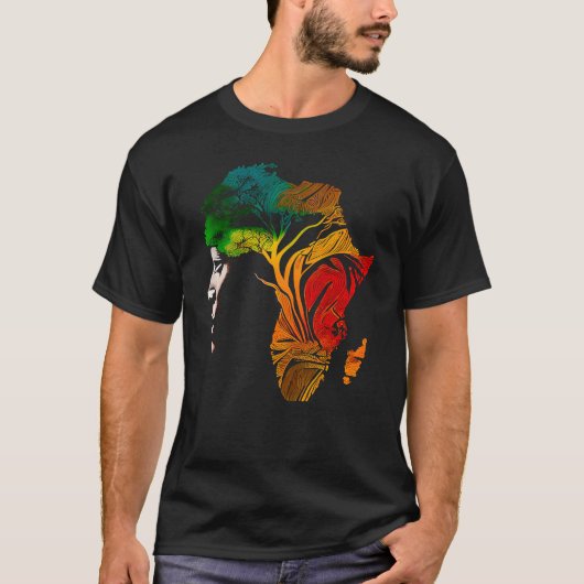 黒人歴史月間アフリカ系アメリカ人の祖先r tシャツ (正面)