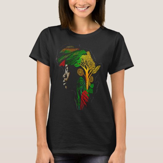 黒人歴史月間アフリカ系アメリカ人の祖先r tシャツ (正面)